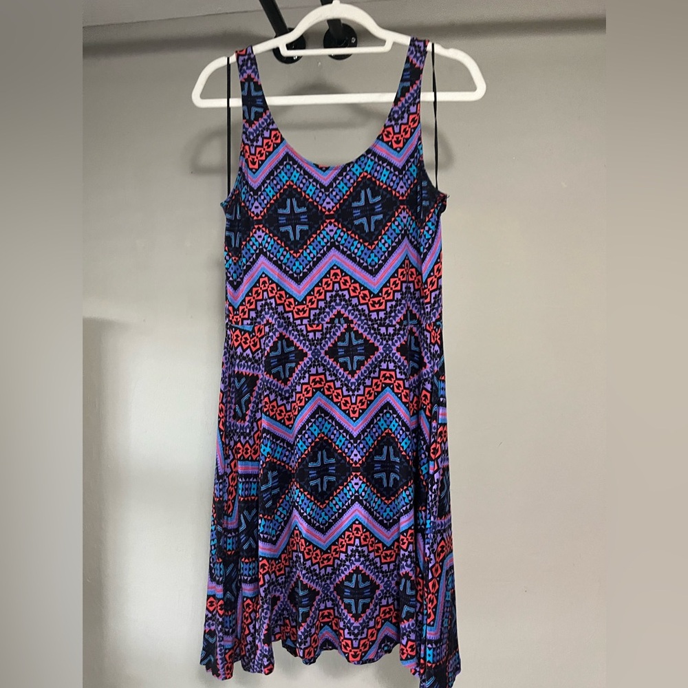 Express Aztec Skater Dress